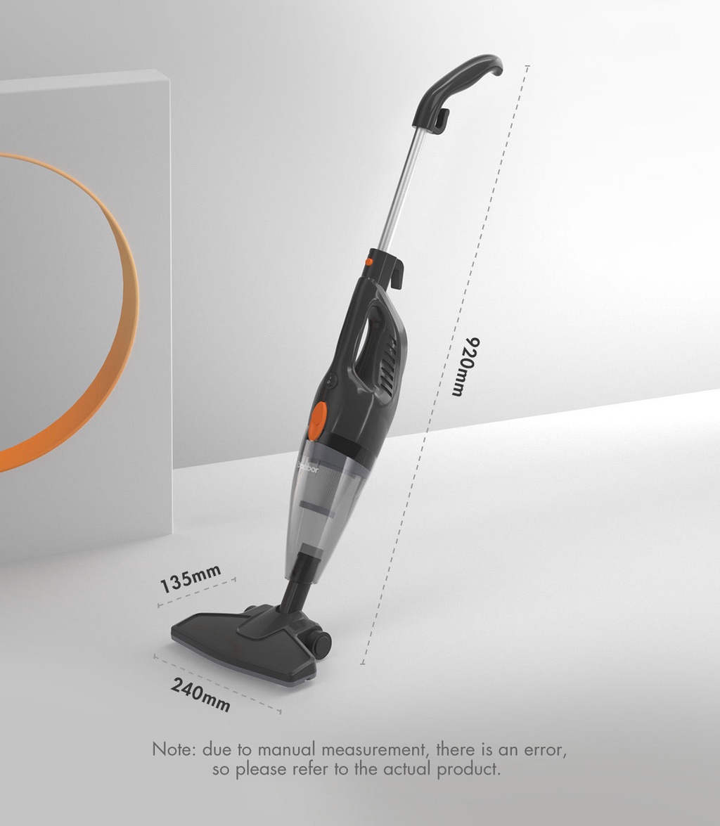 Gaabor Vacuum Cleaner Strong Sucking Household Multi Use Handheld Corded Floor Cleaner Black