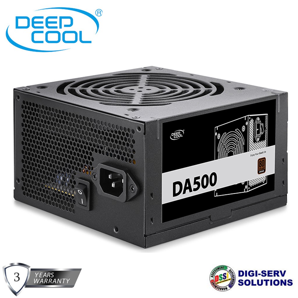 DeepCool DA500 80-plus Bronze Certified 500W Power Supply with ...