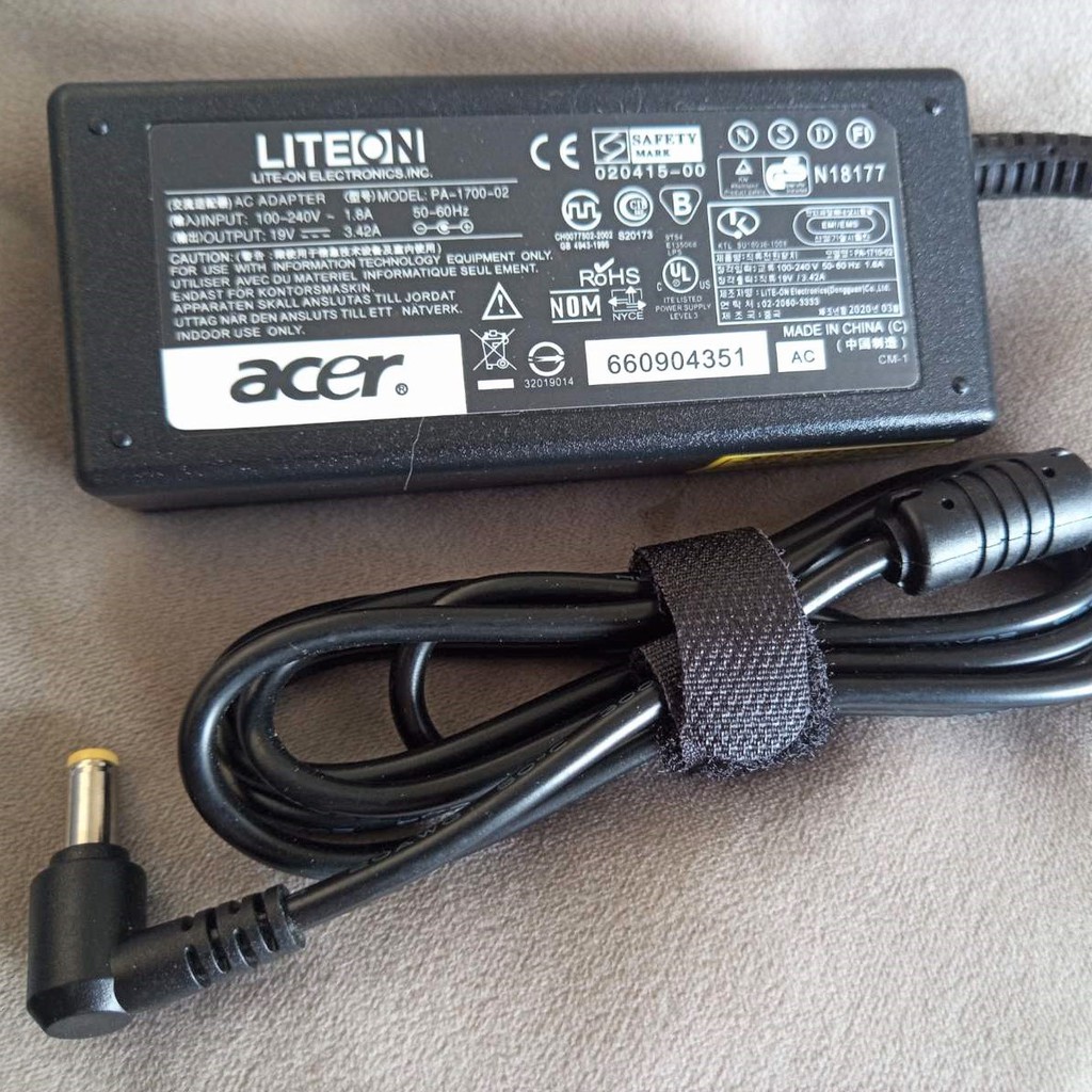 ACER LAPTOP CHARGER BRAND NEW 19v 3.42a 65w 5.5*1.7mm Shopee Philippines