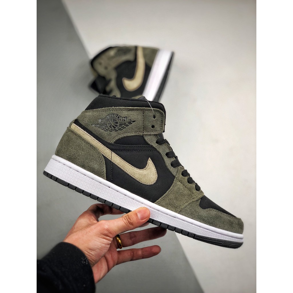 green olive jordans