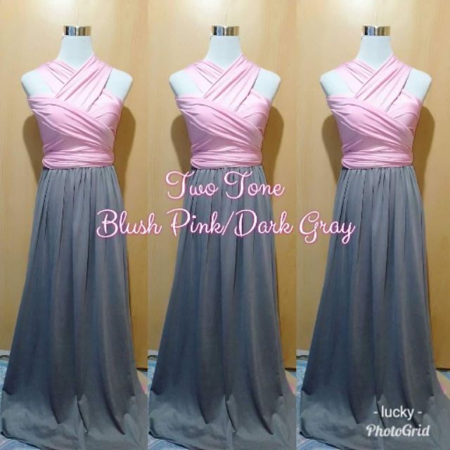 two tone infinity dress