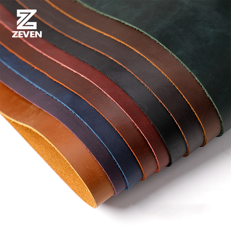 Crazy Horse Leather Material DIY Hand Leathercraft Vintage Oil Tanned Leather Piece PullUp