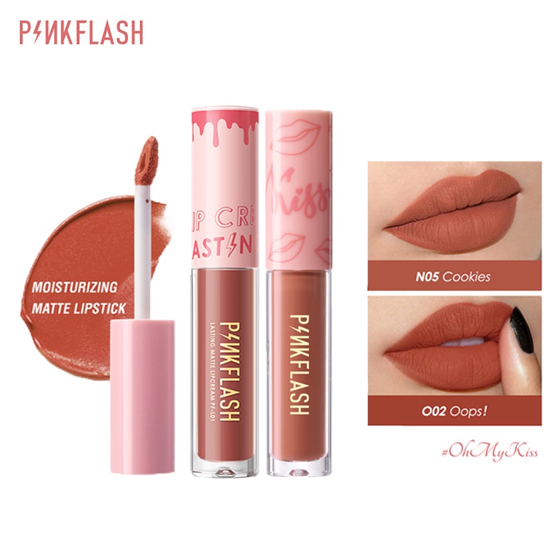 PINKFLASH OhMyKiss Soft Matte Liquid Lipstick Waterproof VE Moisturising Long Lasting Lip Tint