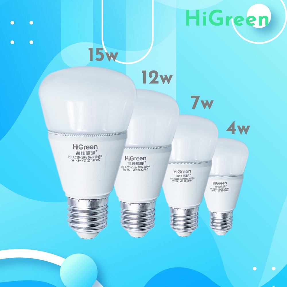 HiGreen LED LIGHT BULB / HIGH QUALITY LIGHT BULB Shopee Philippines