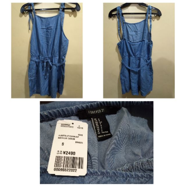 forever 21 denim jumpsuit
