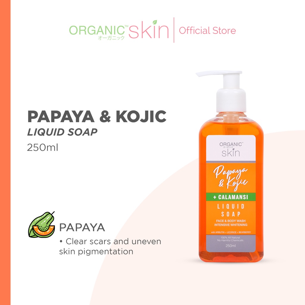 Organic Skin Japan Papaya & Kojic + Calamansi Liquid Soap 250 ml