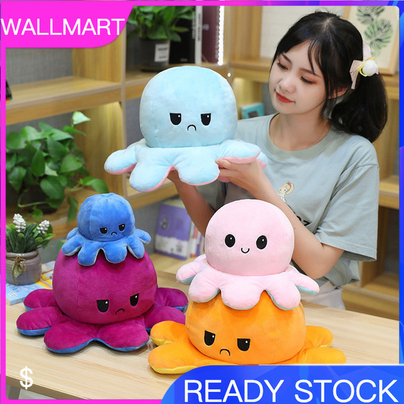 big reversible octopus plush toy