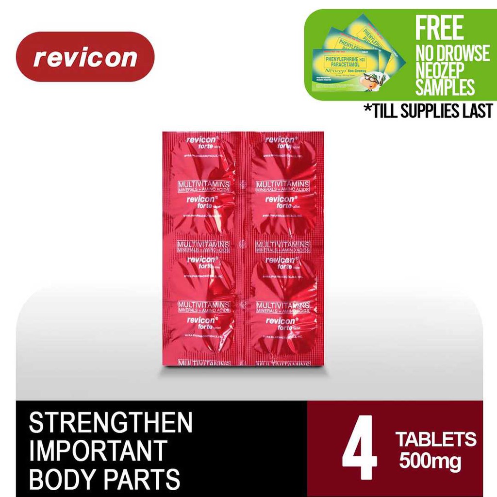 Revicon Forte Multivitamins 4 tablets Shopee Philippines