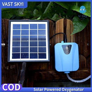 【Local Delivery】 Solar Powered Oxygenator Pond Aerator Aquarium Air Pump Solar Panel Water Pump
