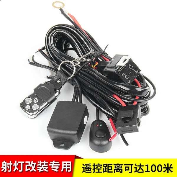 Blasting remote control line relay car LED firelights roof auxiliary
