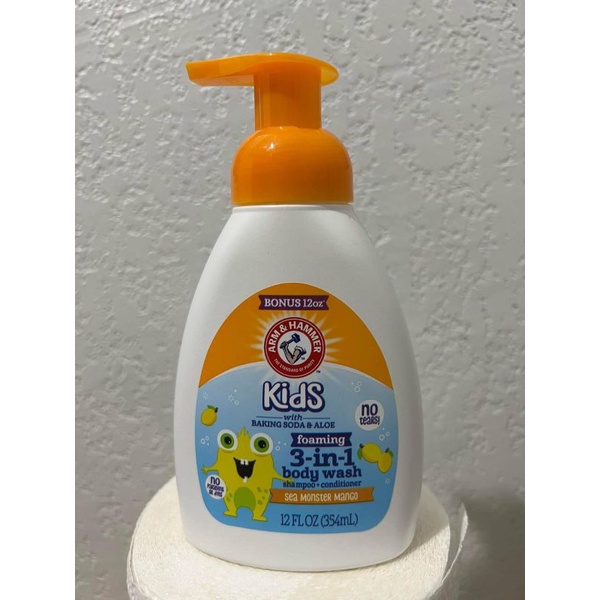 ARM & HAMMER KIDS FOAMING 3IN1 BODYWASHShampoo+Conditioner 354ml (12oz