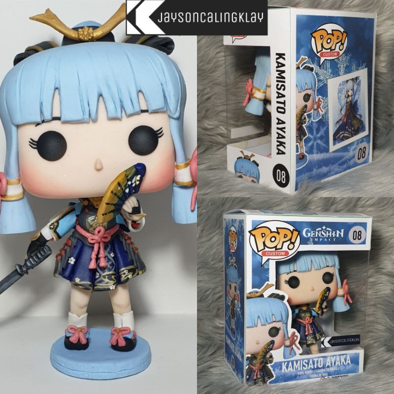 KAMISATO AYAKA (Genshin Impact) - STANDARD FUNKO POP CUSTOM CLAY FIGURE ...