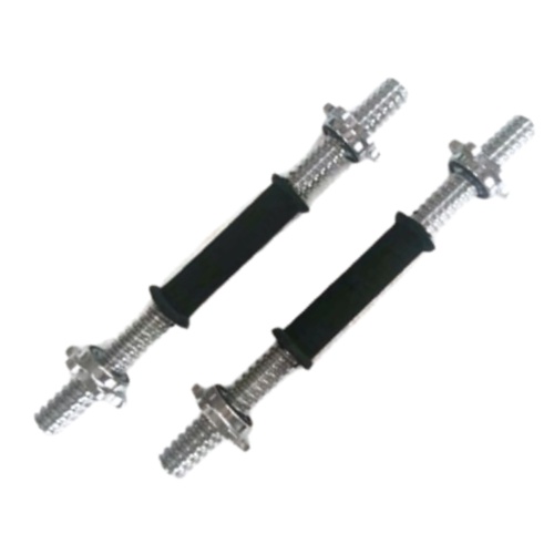 DUMBBELL BAR WITH RUBBER HANDLE + SCREW LOCKS 14" ( SET OF 2 ) Shopee