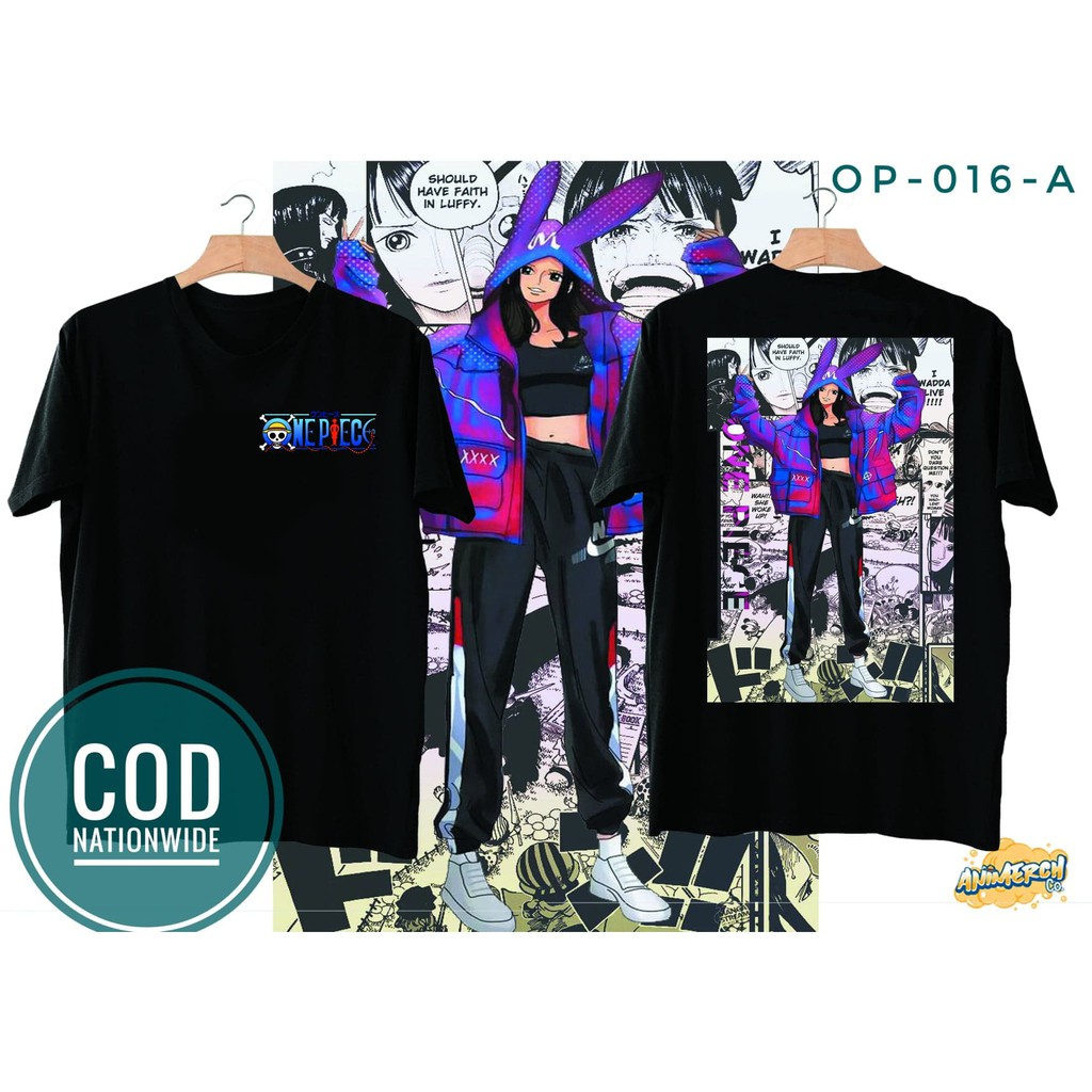 Op 016 A Nico Robin Streetwear Design Shirt Shopee Philippines