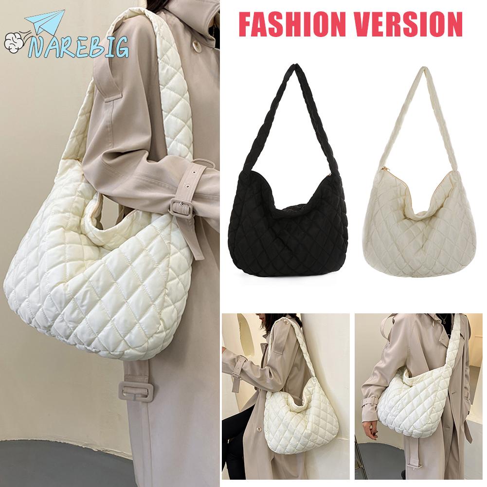 Retro Lattice Cloud Shoulder Female Handbag Fashion Simple Tote Bag ...