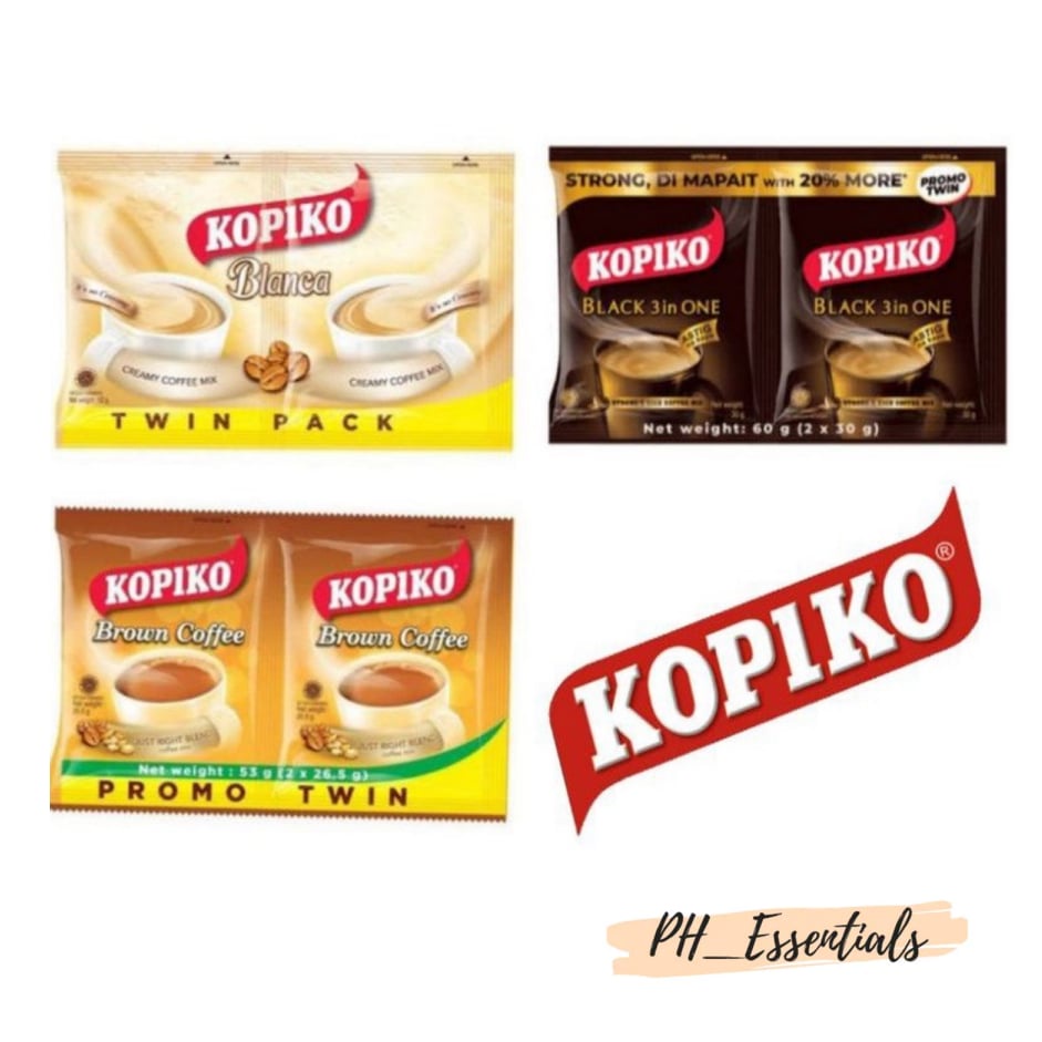 KOPIKO Brown, Black, Blanca Twin Pack Instant Coffee (1pc) Shopee Philippines