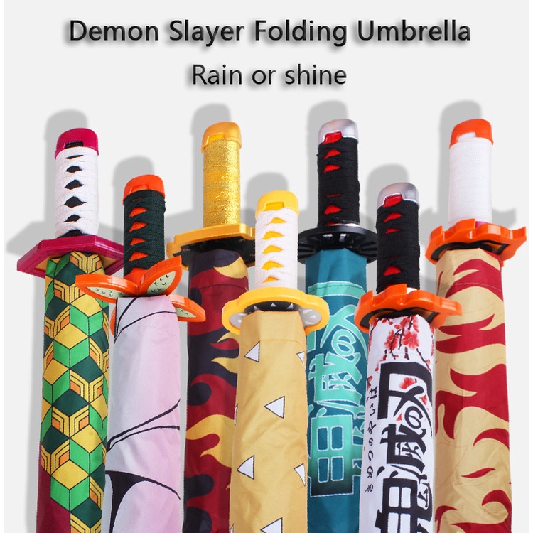 Anime Umbrella Folding umbrella Demon Slayer Tanjiro Shinobu Zenitsu