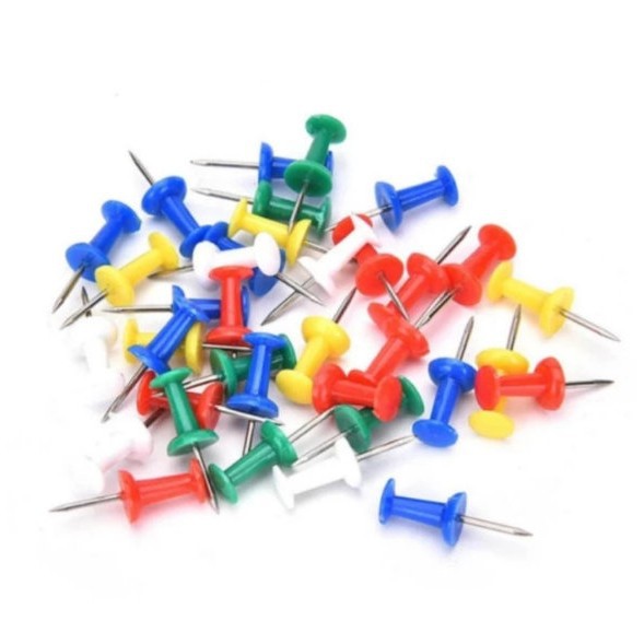 Push pins assorted colors 1 box stationery school supplies office ...