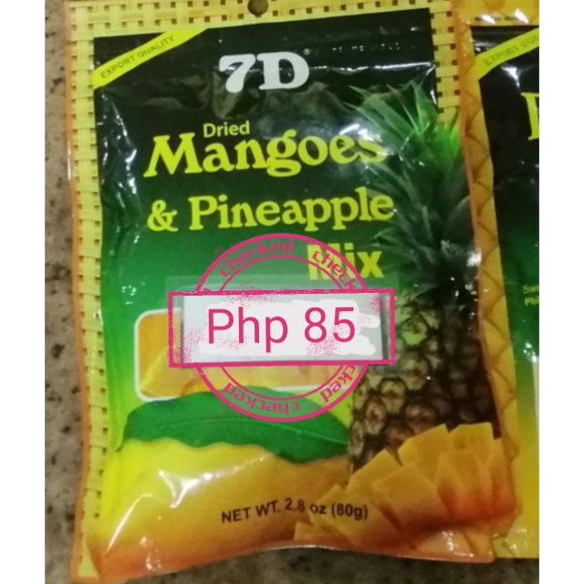 7D Dried Mangoes & Pineapple Mix (80g) Shopee Philippines