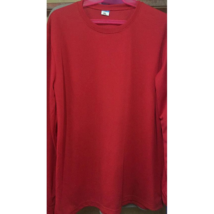 red long sleeve dri fit shirt