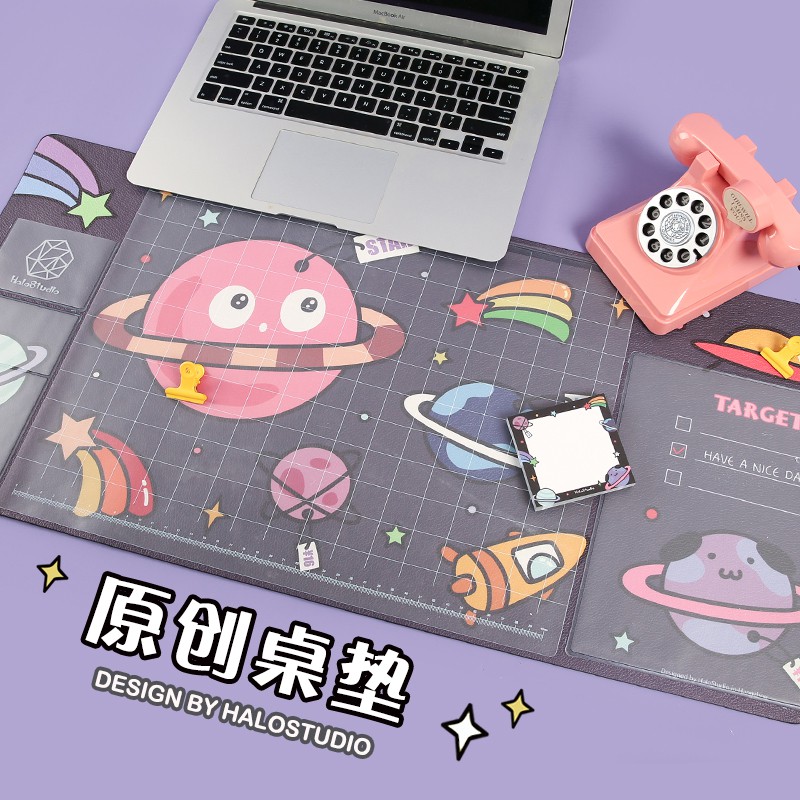 Hot Original Cartoon Black Planet And Office Desk Pad Mouse