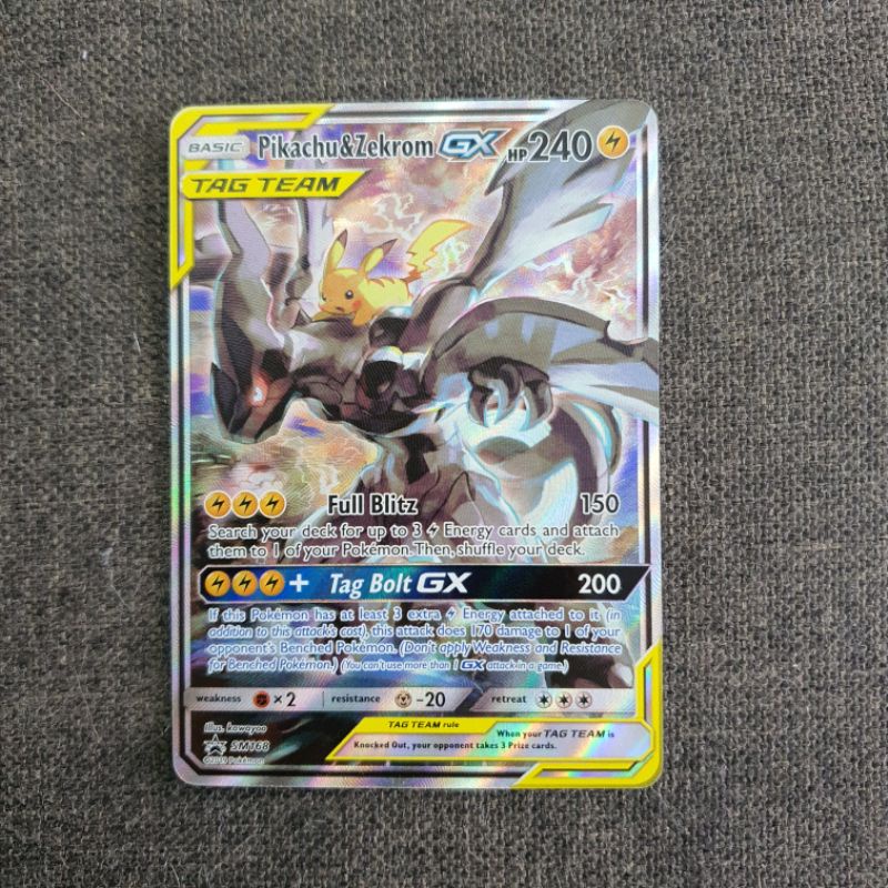 Pokemon TCG - Pikachu & Zekrom Tag Team GX Promo | Shopee Philippines