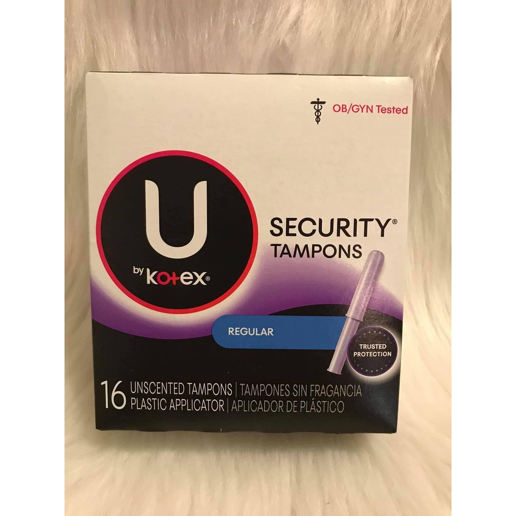 U By Kotex Security Unscented Tampons Regular 16 Counts Shopee Philippines