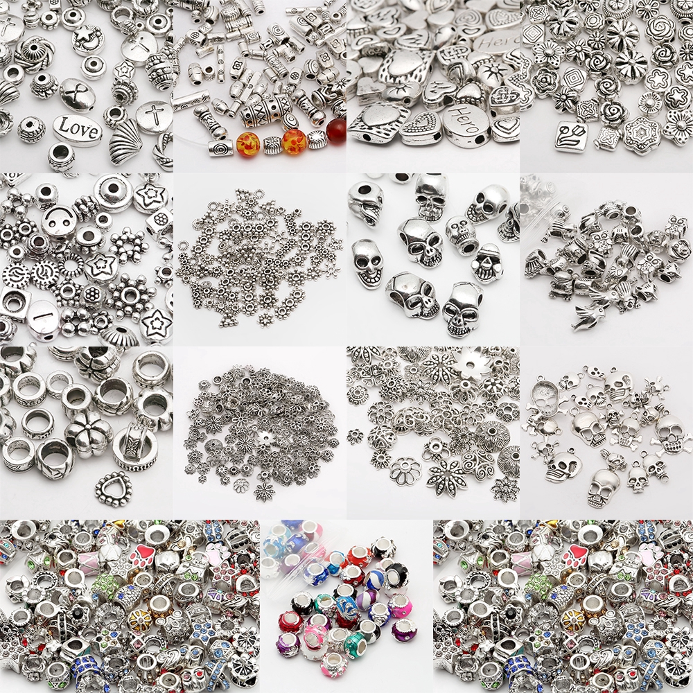 Wholesale Tibetan Silver Mixed Charm Beads Fit Bracelet Choose Quantity ZY011 