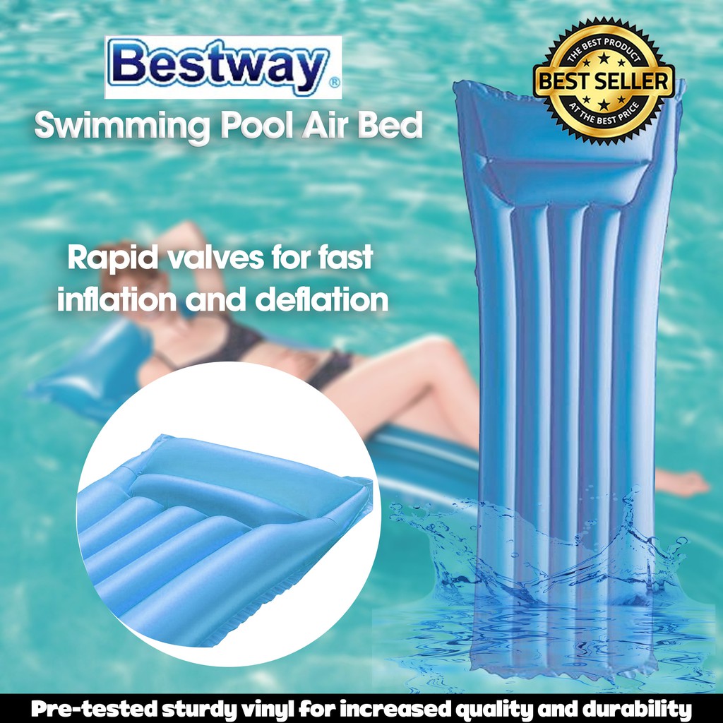 Bestway Inflatable Floating Mattress Pool Beach Sleeping Bed Water Pool Float For Adult And Kids Shopee Philippines
