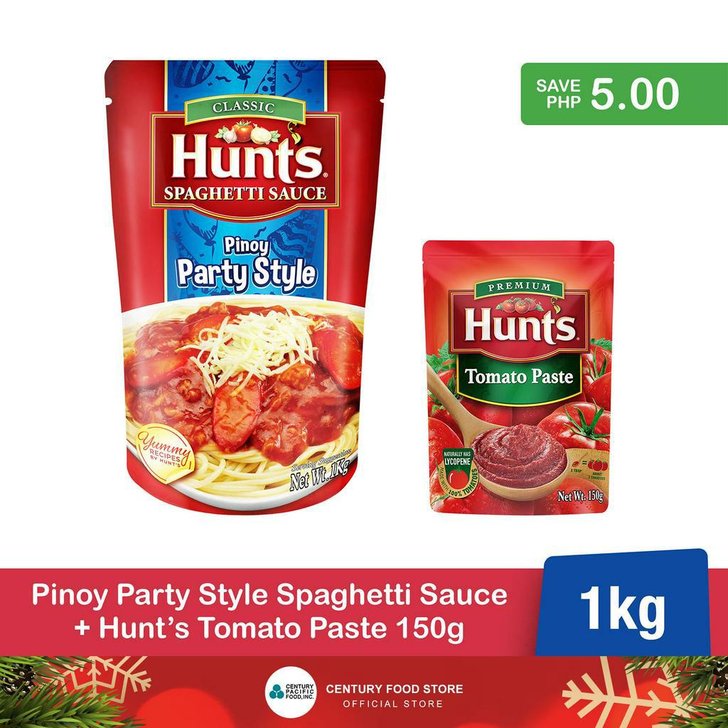 Hunt's Spaghetti Sauce Pinoy Party Doy 1kg + Hunt's Tomato Paste 150g