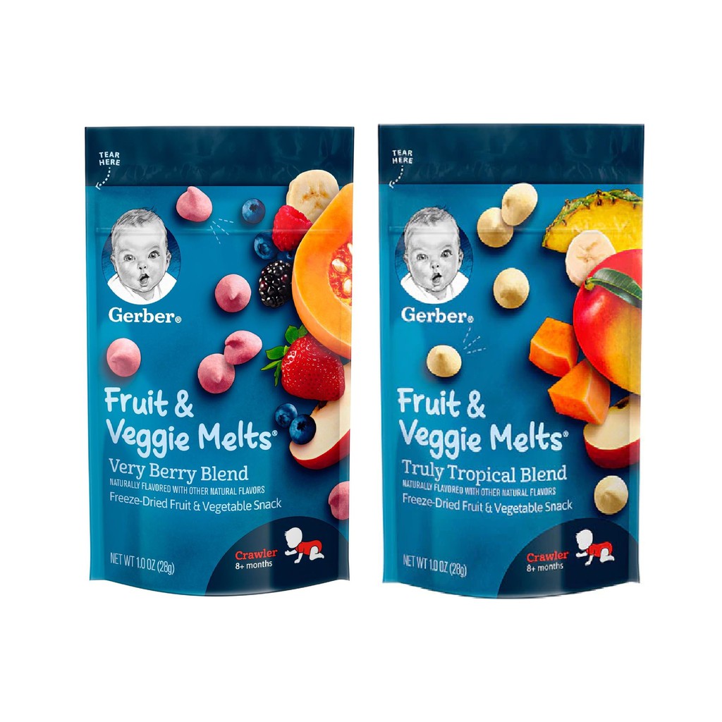 Gerber Fruit & Veggie Melts 8+ Months (28g) | Shopee Philippines