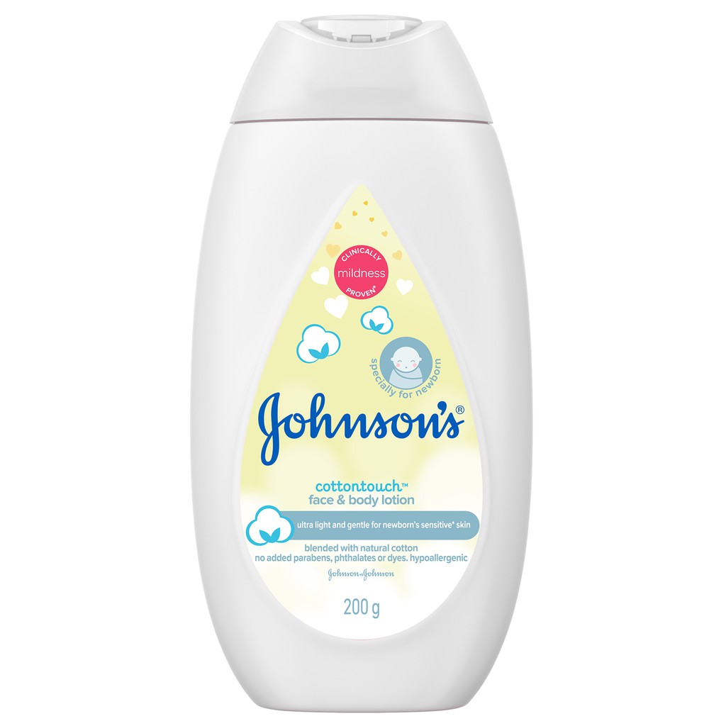 johnson's cotton touch face & body lotion