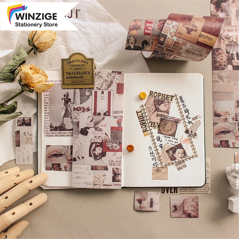 winzige vintage stickers for journal washi tape diy planner masking