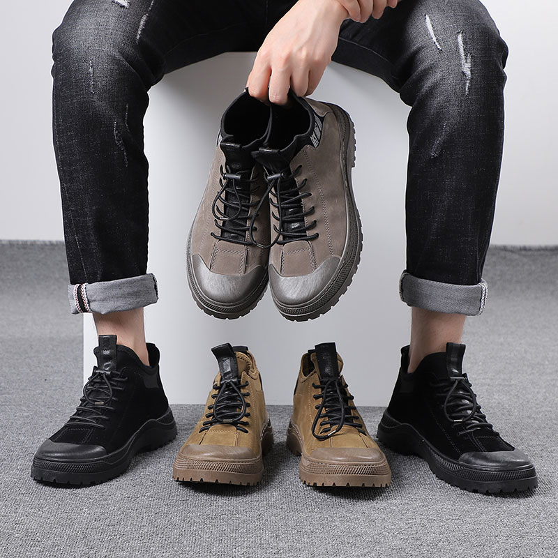 casual high top suede sneakers