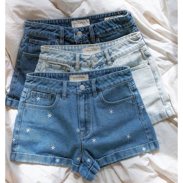 DENIM SHORTS, CLEAN CUT, AA TATTERED, FLARE (PIC FOR REFERENCE ONLY