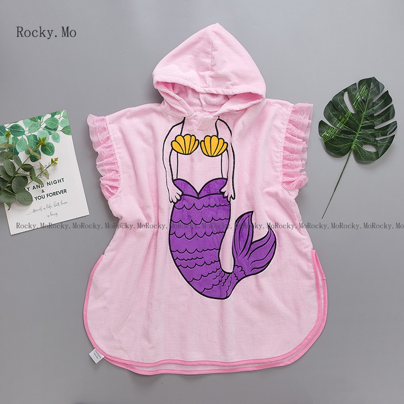 girls hooded bath towel
