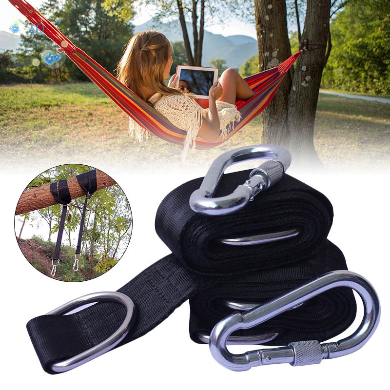 Carry Bag Included! 2 x 5ft Tree Swing Strap Hangers and 2 x Heavy Duty Carabiners Holds 2000lbs Easy Instructions Perfect for a Outdoor Swings and Hammocks Tree Swing Hanging Straps Kit 