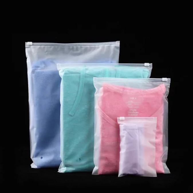 Frosted Ziplock Transparent Storage Bag Matte Storage Bag | Shopee ...