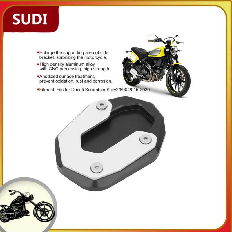 Sudi Motorcycle Kickstand Foot Side Stand Extension Pad Cnc Enlarger Fits For Ducati Scrambler Sixty2 800 15 Shopee Philippines