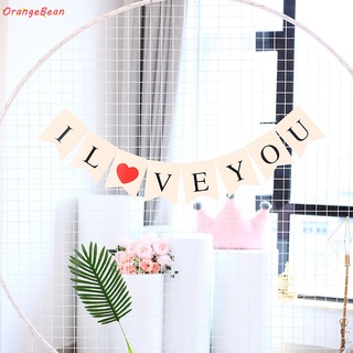 I Love You Happy Valentin's Day Marry Me Wedding Banner Backdrops Party Decoration #8