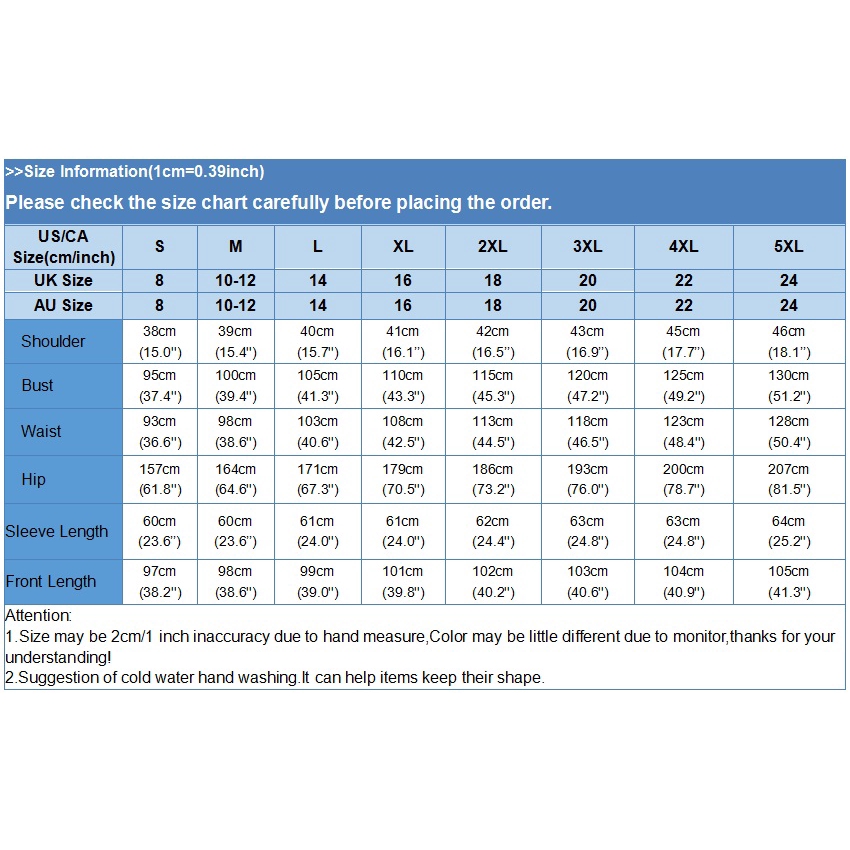 zanzea sizing