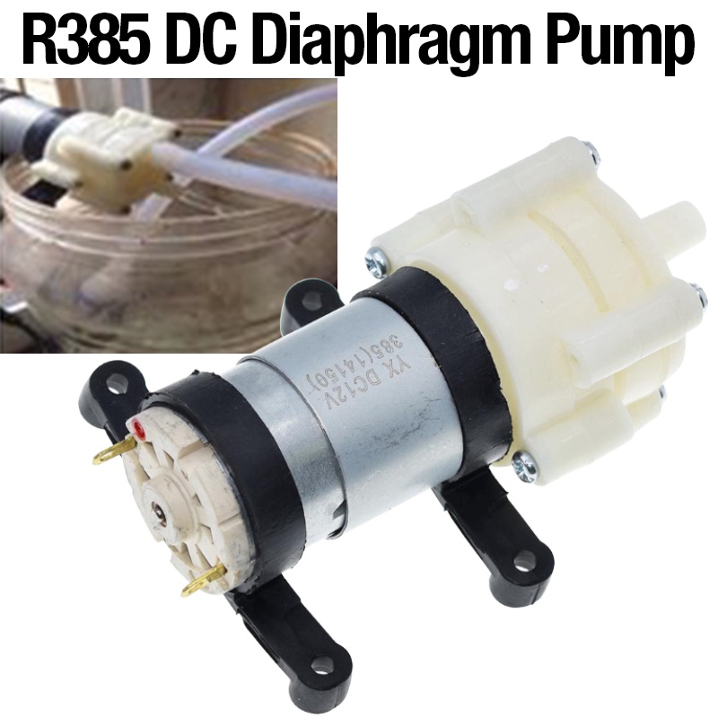 DC612V R385 Aquarium Fish Tank Round Water Air DC Diaphragm Pump