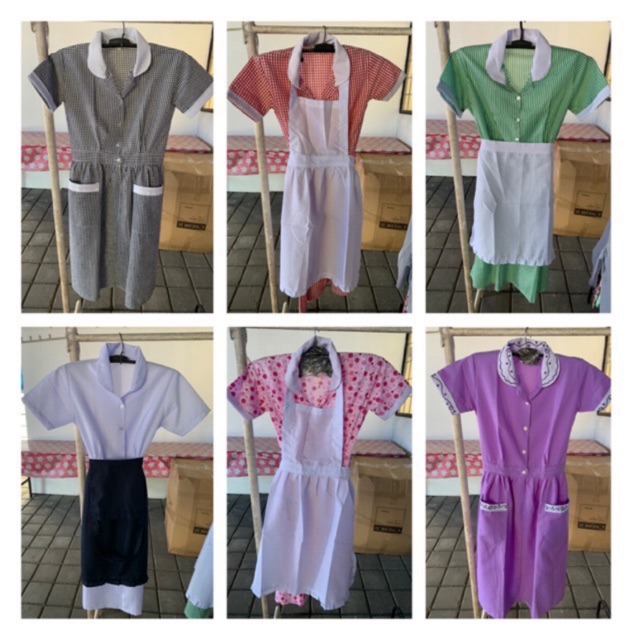 Maid Yaya Uniform Dress scrubs Scrub suit for helper kasambahay