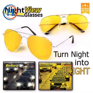 HEKKAW Night Vision Sunglasses Anti-Glare Night Eyewear Driving Glasses Retro Yellow View Lenses #1