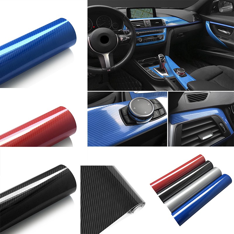 Car Styling 200mmX1520mm 6D Carbon Fiber Vinyl Film High ...