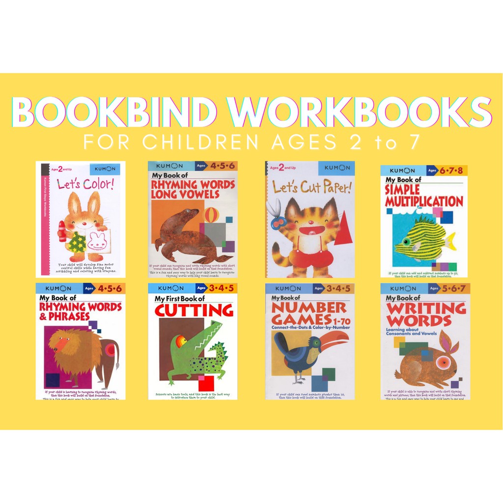 Featured image of Book bind scanned version workbooks for ages 2 to 7 K U M O N