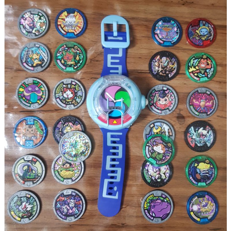 Yokai Watch Prototype U With 26 Yokai Chips Yokai Medals Preloved ...