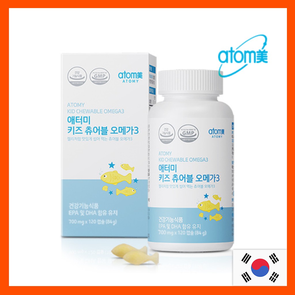 [Atomy] Kids Chewable Omega3 700mg x 120 Capsules (84g) / Dietary