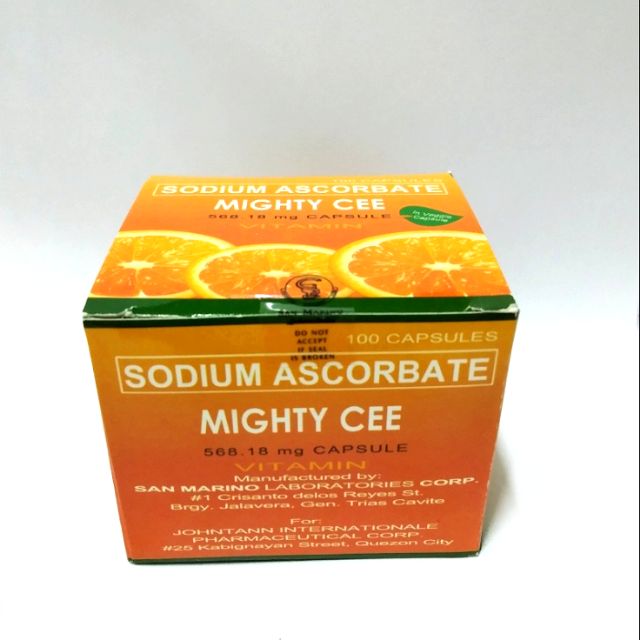 Mighty Cee Vitamin C 100capsules Box Shopee Philippines