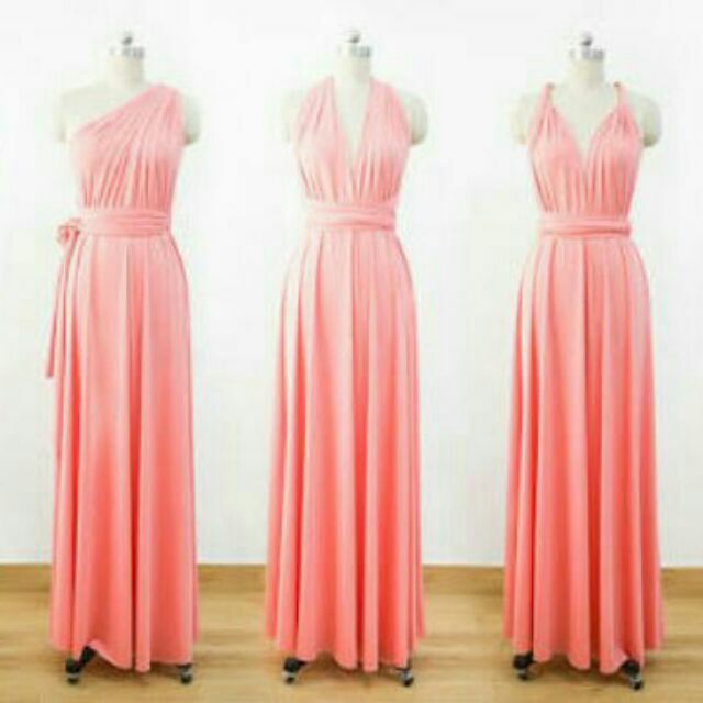 peach infinity dress